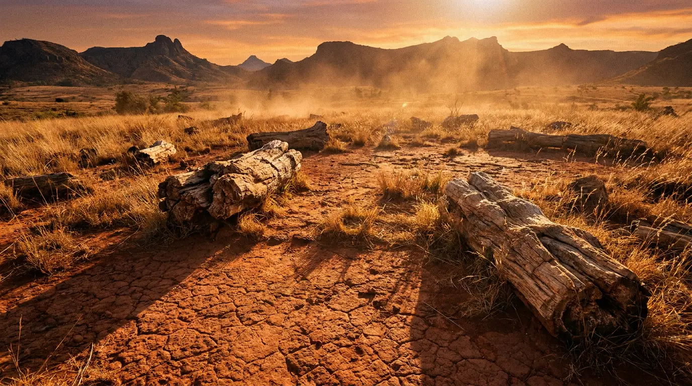 Paysage de Madagascar, terre d'origine du bois fossilisé